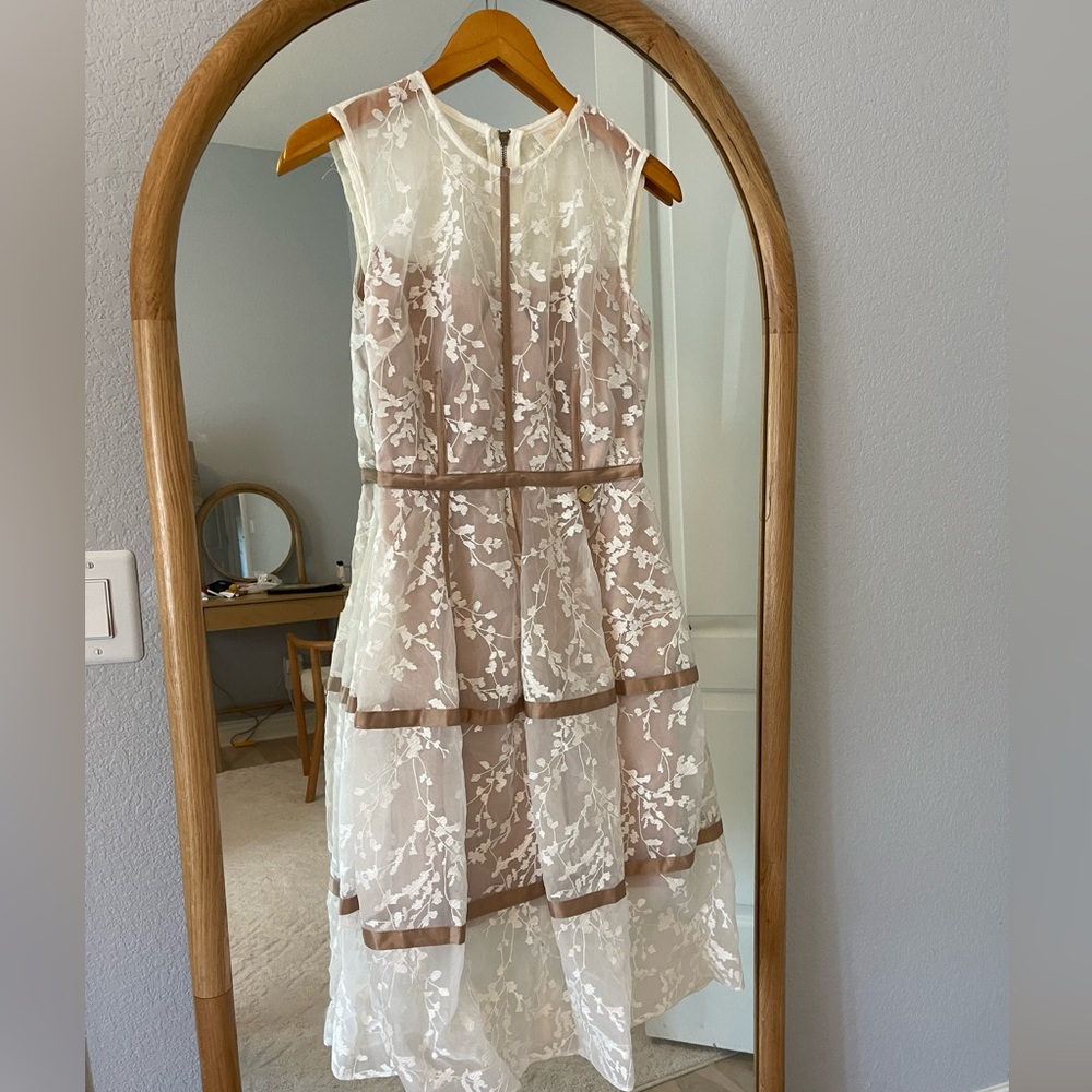 Bronx and Banco white corset dress